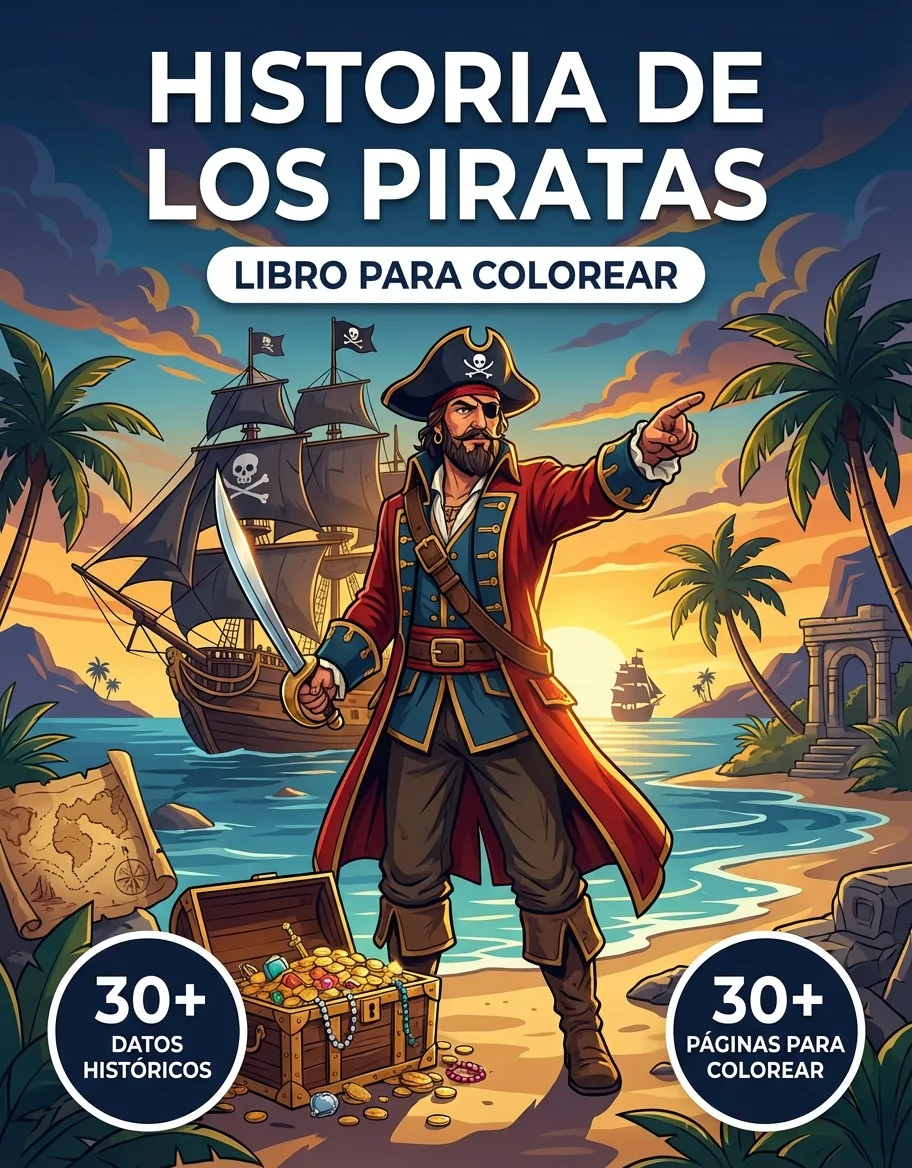Historia de los Piratas: el Libro de Colorear
