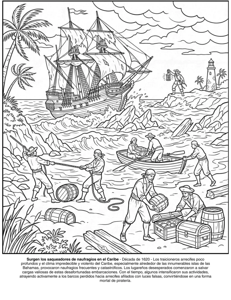 Historia de los Piratas: el Libro de Colorear coloring page preview