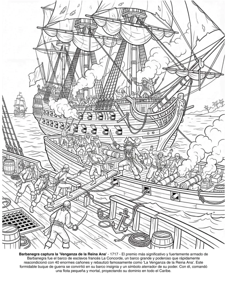 Historia de los Piratas: el Libro de Colorear coloring page preview