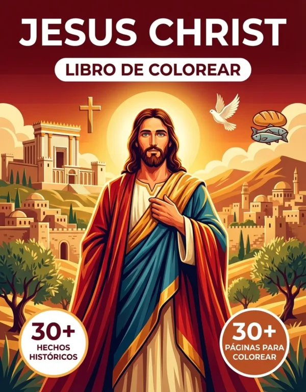 Jesucristo — front cover (es) Portada del libro de colorear Jesucristo