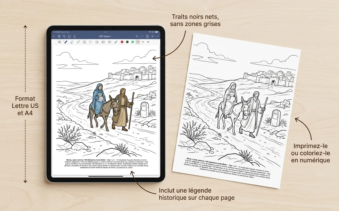 Jésus-Christ: le Livre de Coloriage — PDF numérique