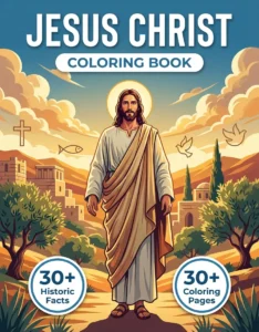 Jesus Christ coloring book front cover