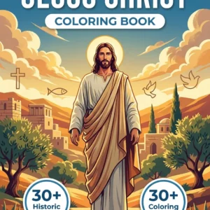 Jesus Christ coloring book front cover