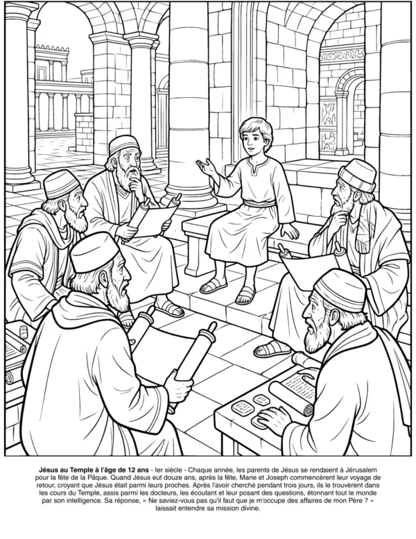 Page 15 du livre de coloriage Jésus-Christ