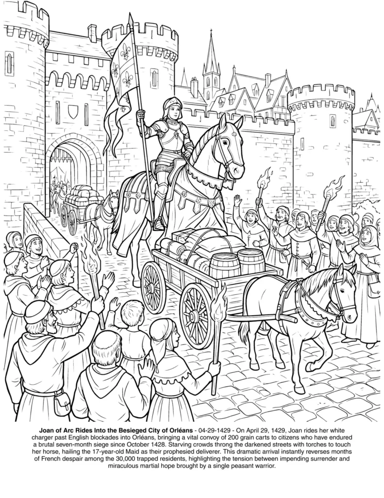 Joan of Arc: the Coloring Book coloring page preview
