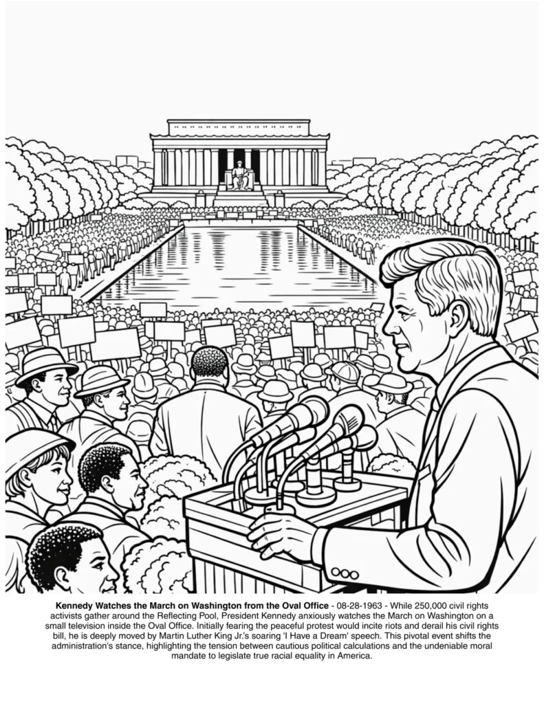 John F. Kennedy: the Coloring Book coloring page preview