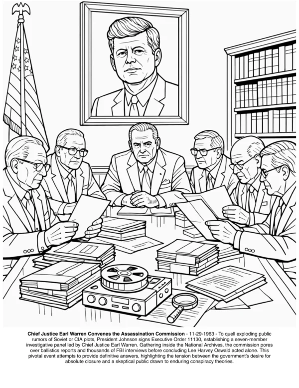 John F. Kennedy — preview (en) Page 30 of the John F. Kennedy coloring book