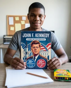 Livre imprimé — John Kennedy: le Livre de Coloriage