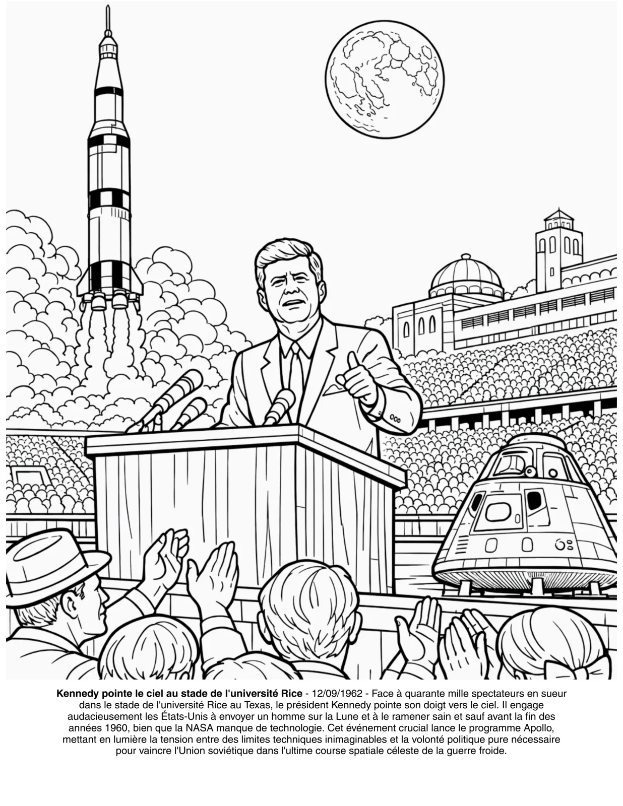 John Kennedy: le Livre de Coloriage