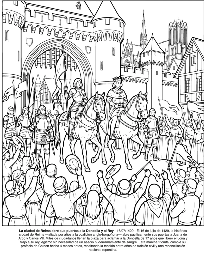 Juana de Arco: el Libro de Colorear coloring page preview
