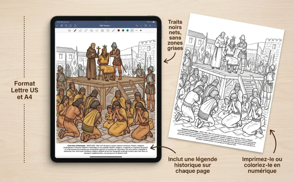 L'Empire Incas: le Livre de Coloriage, PDF numérique