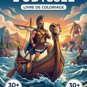 Couverture du livre de coloriage L'Odyssee