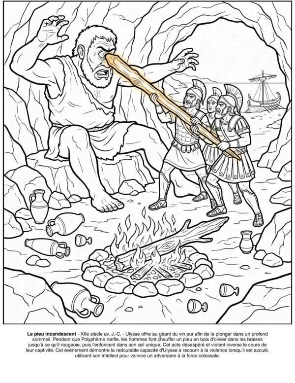 Page 19 du livre de coloriage L'Odyssee