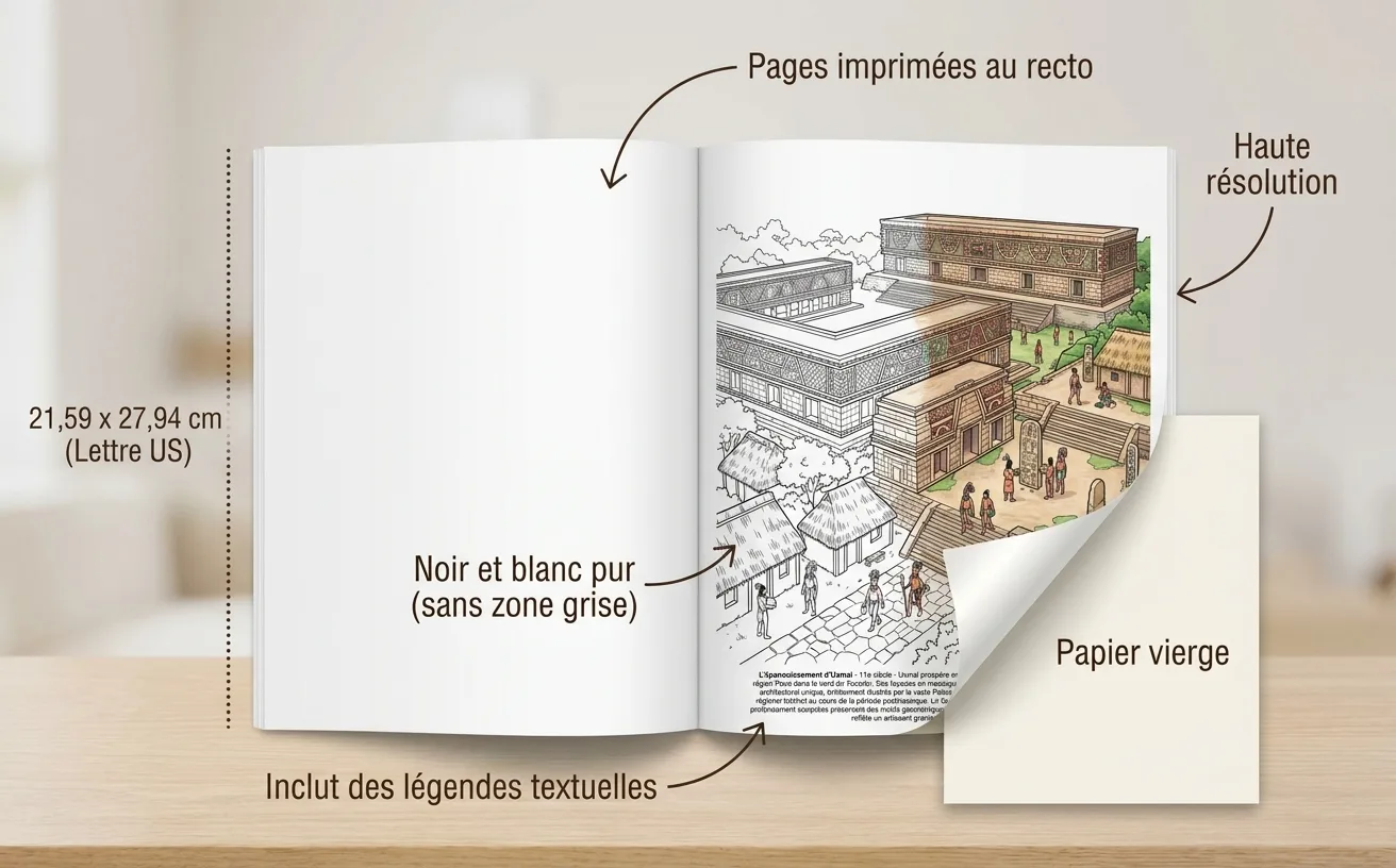La Civilisation Maya: le Livre de Coloriage — Livre broché imprimé