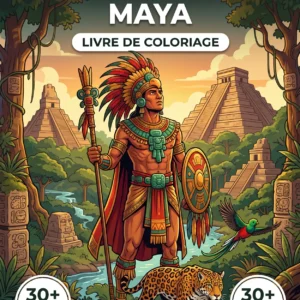 Couverture du livre de coloriage La Civilisation Maya
