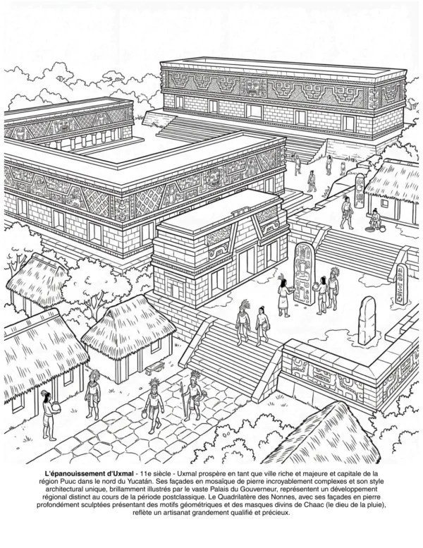 La Civilisation Maya — preview (fr) Page 30 du livre de coloriage La Civilisation Maya