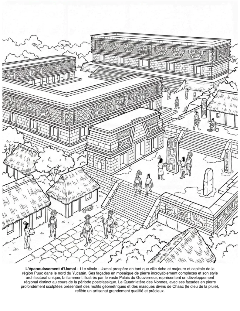 La Civilisation Maya: le Livre de Coloriage coloring page preview