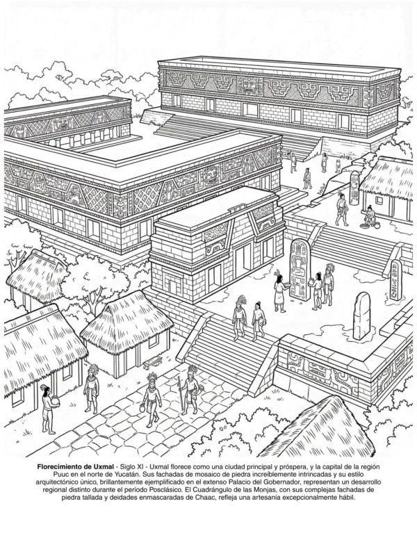 Pagina 30 del libro de colorear La Civilizacion Maya