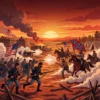 Contraportada del libro de colorear La Guerra de Secesion