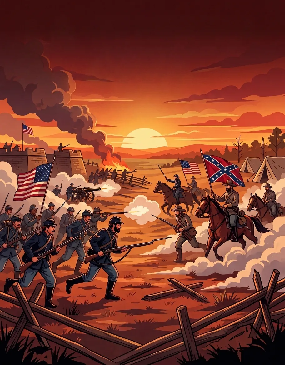 La Guerra de Secesion: el Libro de Colorear