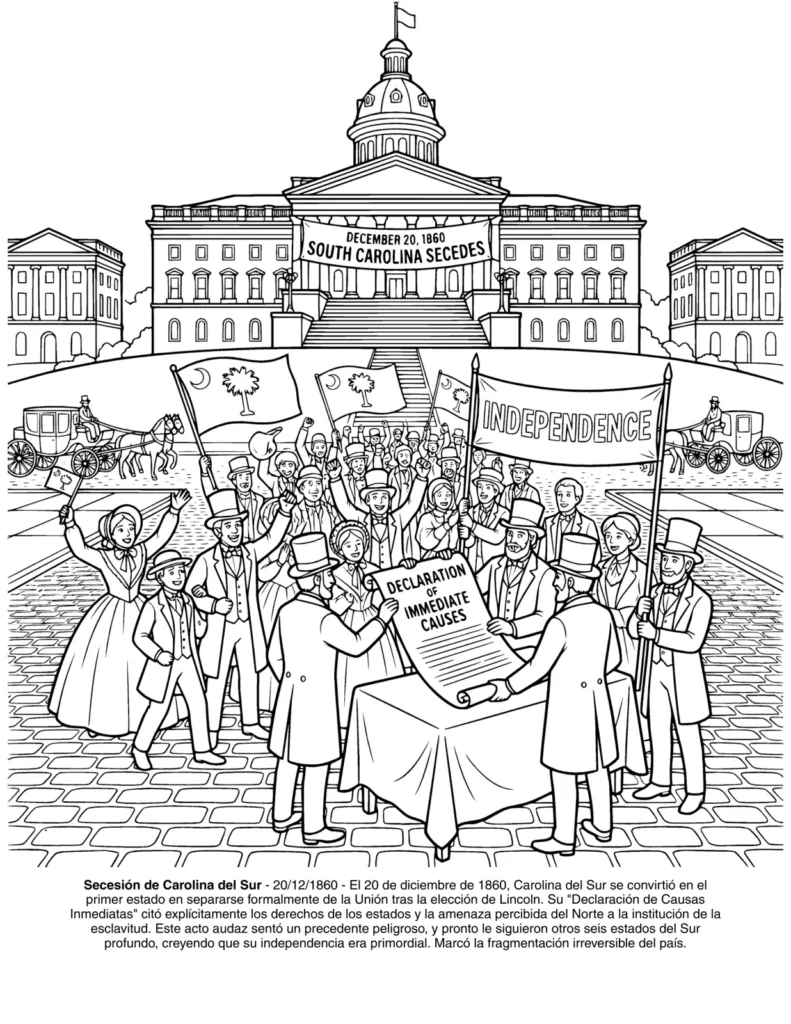 La Guerra de Secesion: el Libro de Colorear coloring page preview