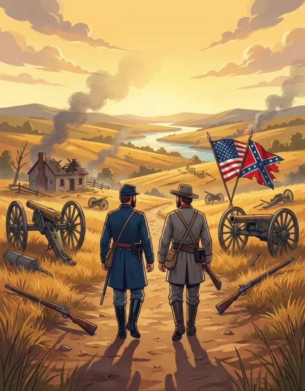 Quatrieme de couverture du livre de coloriage La Guerre de Sécession