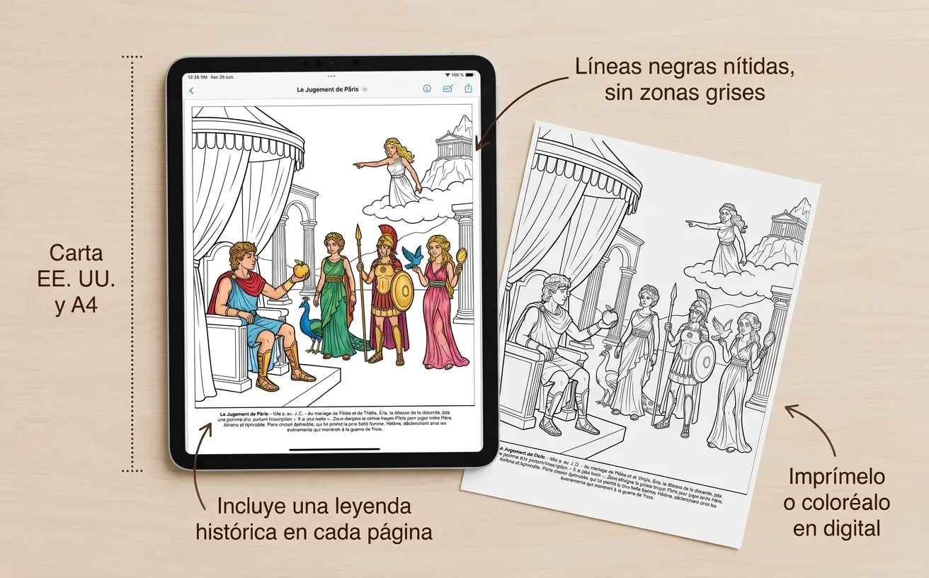 La Mitologia Griega: el Libro de Colorear — PDF digital