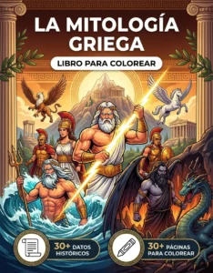 Portada del libro de colorear La Mitologia Griega
