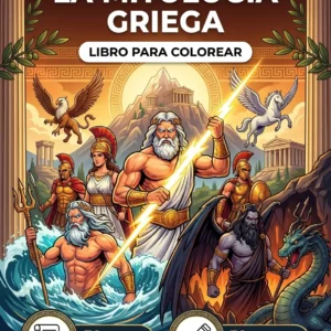 Portada del libro de colorear La Mitologia Griega