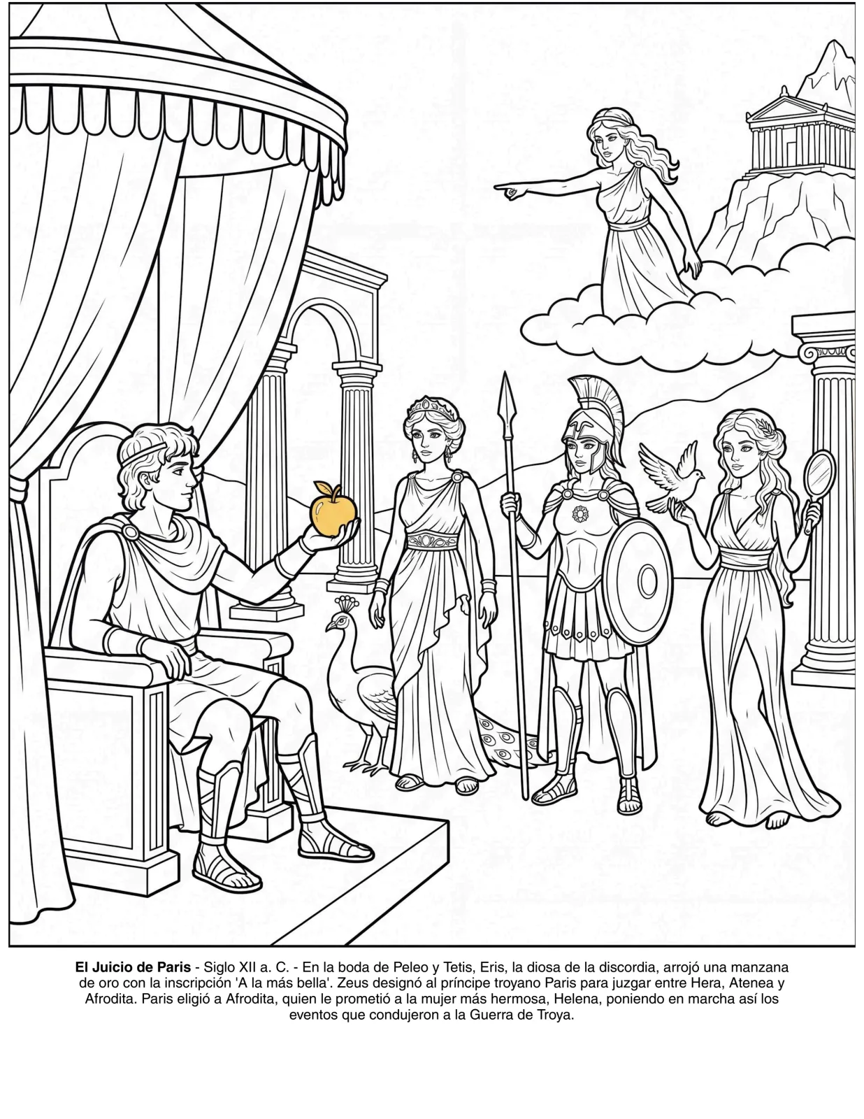 La Mitologia Griega: el Libro de Colorear