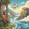 La Mythologie Grecque — back cover (fr) Quatrieme de couverture du livre de coloriage La Mythologie Grecque