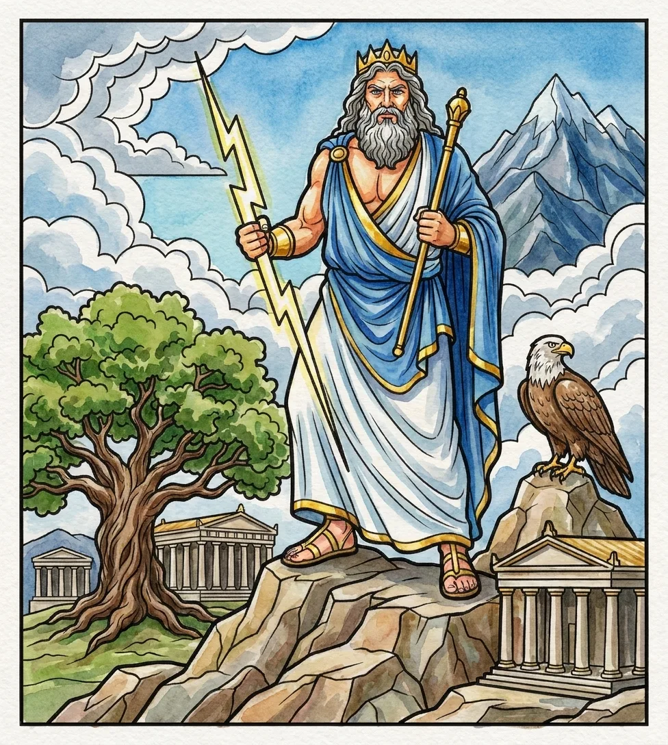 Peinture à l'aquarelle — La Mythologie Grecque: le Livre de Coloriage