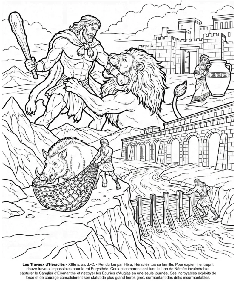 La Mythologie Grecque: le Livre de Coloriage coloring page preview