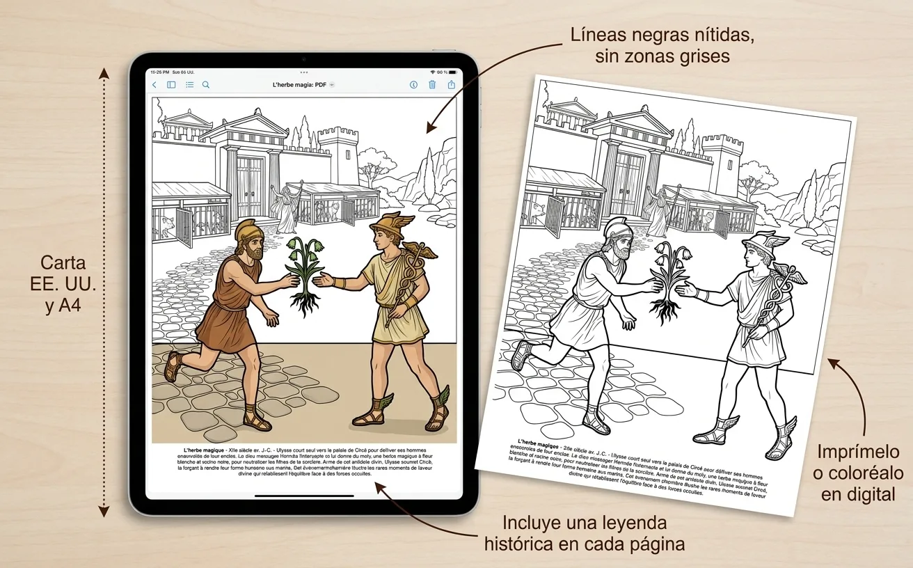 La Odisea: el Libro de Colorear — Digital PDF