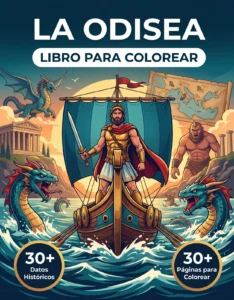 Portada del libro de colorear La Odissea
