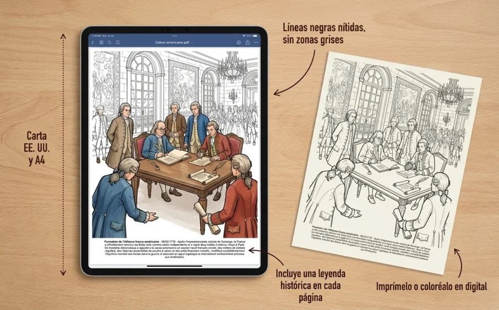 La Revolucion Americana: el Libro de Colorear, PDF digital