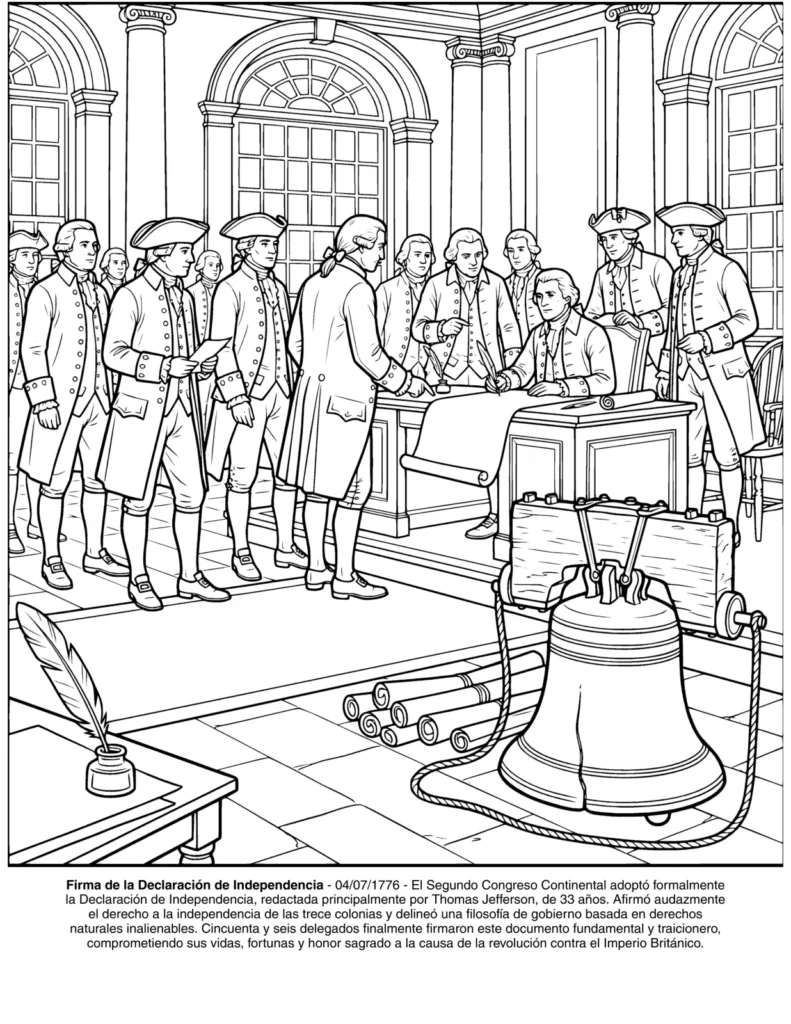 La Revolucion Americana: el Libro de Colorear coloring page preview