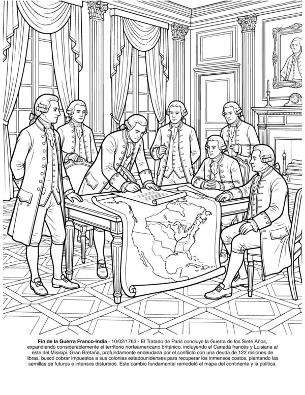 Pagina 5 del libro de colorear La Revolucion Americana