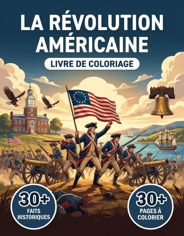 Couverture du livre de coloriage La Révolution Américaine
