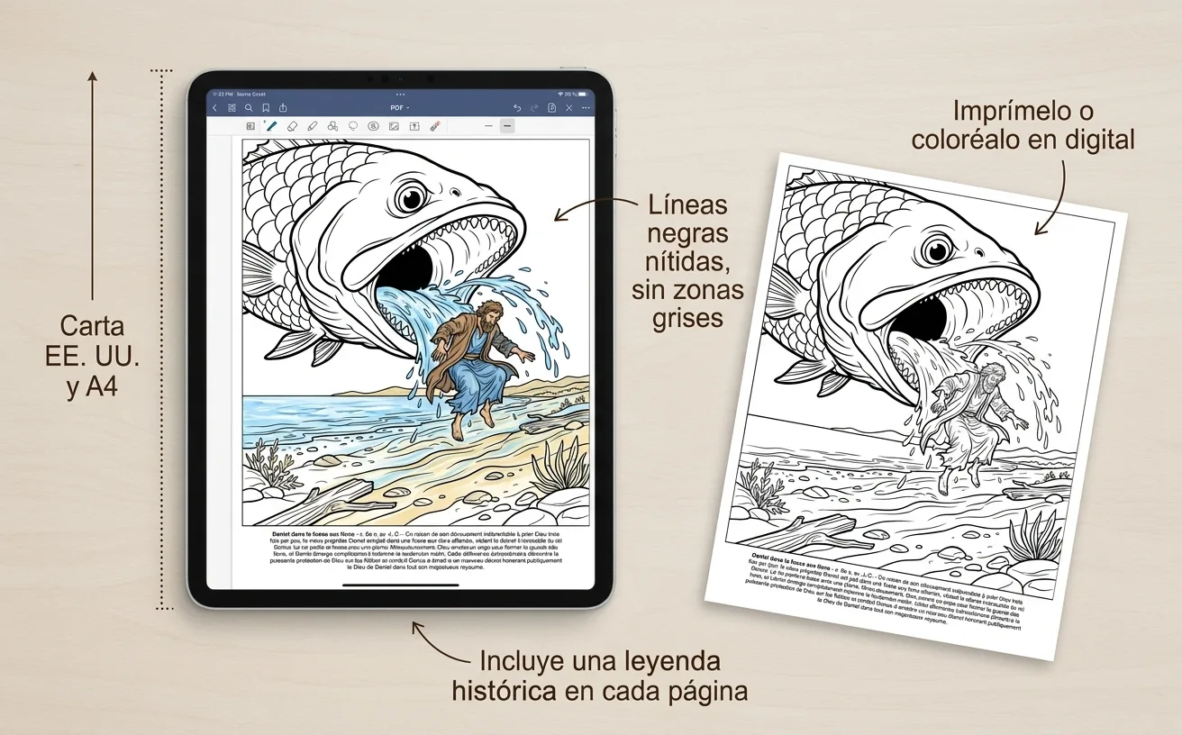 La Santa Biblia: el Libro de Colorear — PDF digital