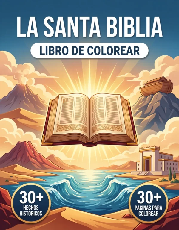 La Santa Biblia — front cover (es) Portada del libro de colorear La Santa Biblia
