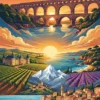 Landscapes of France coloring book back cover