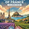 Landscapes of France coloring book front cover
