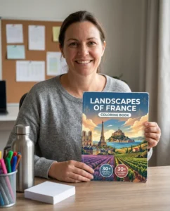 Printed Book, Landscapes of France: the Coloring Book