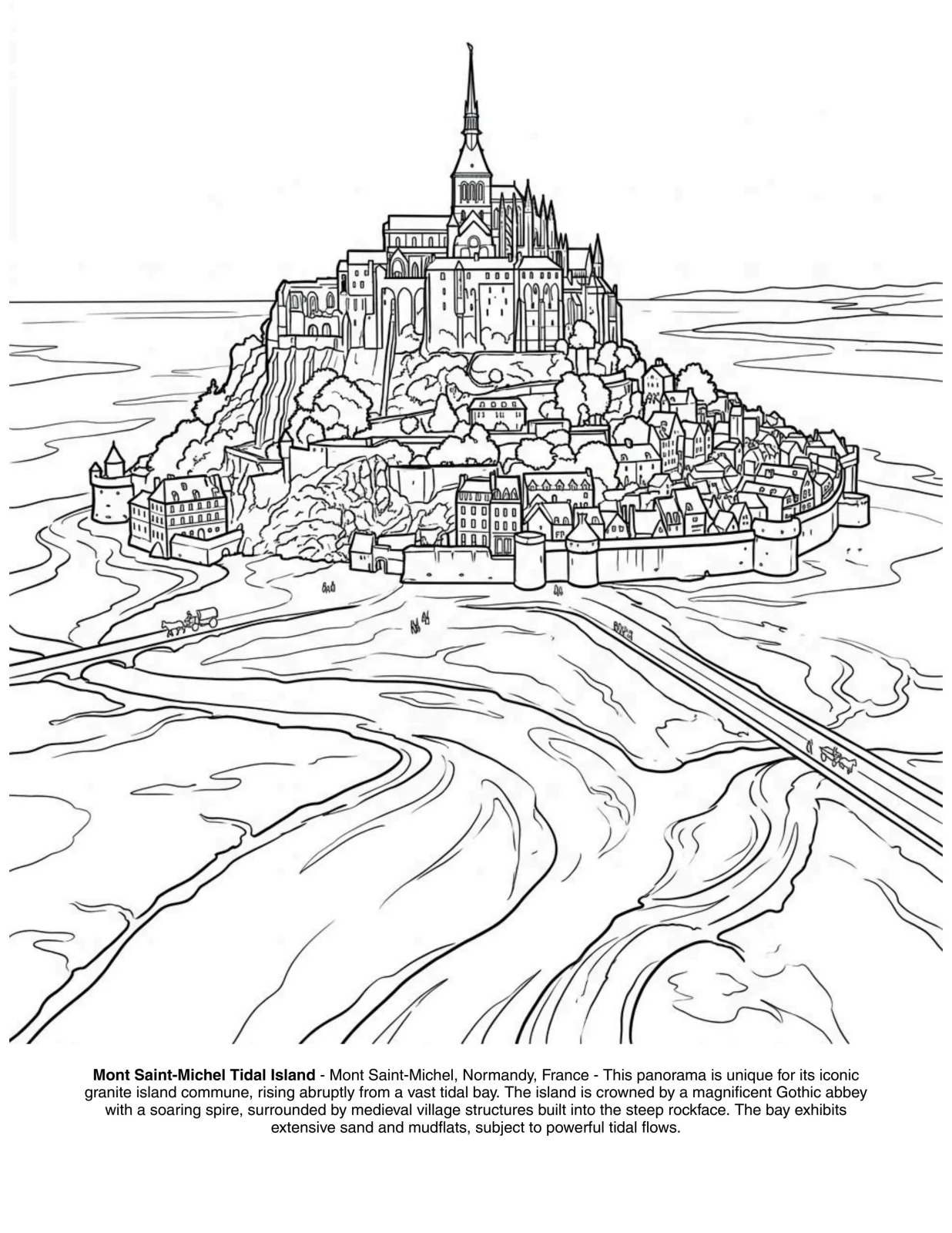 Landscapes of France: the Coloring Book
