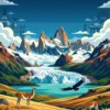 Landscapes of Patagonia coloring book back cover