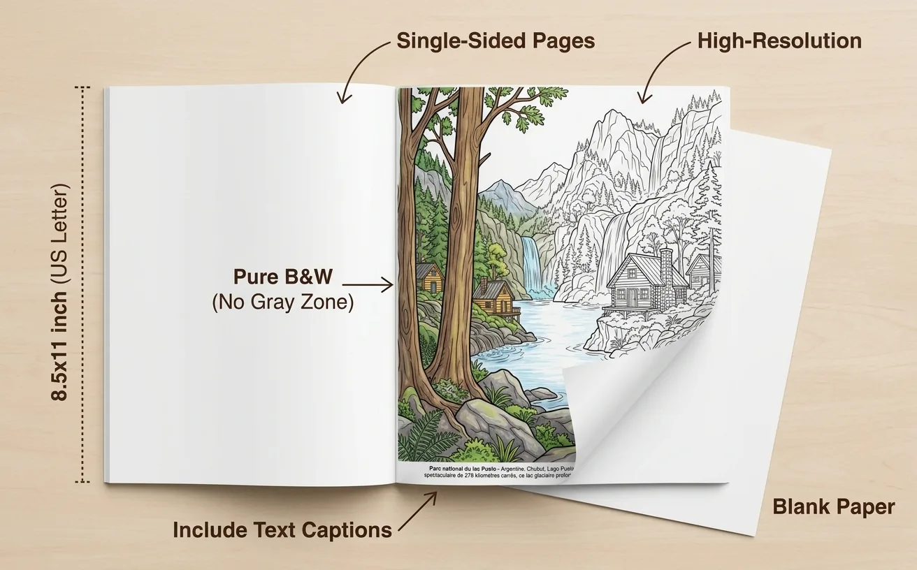 Landscapes of Patagonia: the Coloring Book, Printed Paperback