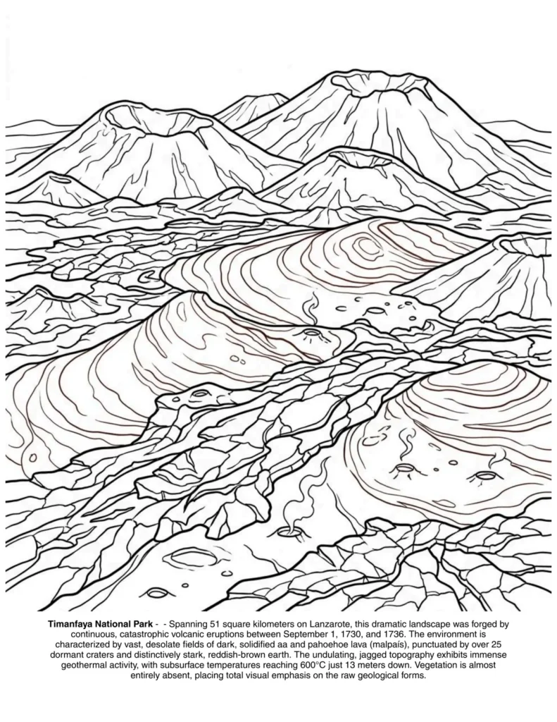 Landscapes of Spain: the Coloring Book coloring page preview