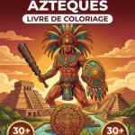 Couverture du livre de coloriage Les Aztèques