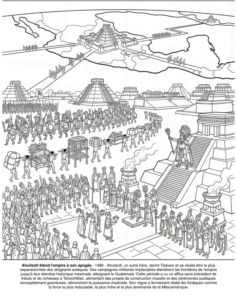 Les Aztèques: le Livre de Coloriage